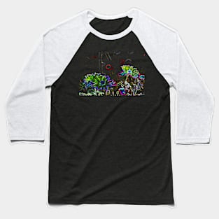 psychedelic flowers Baseball T-Shirt